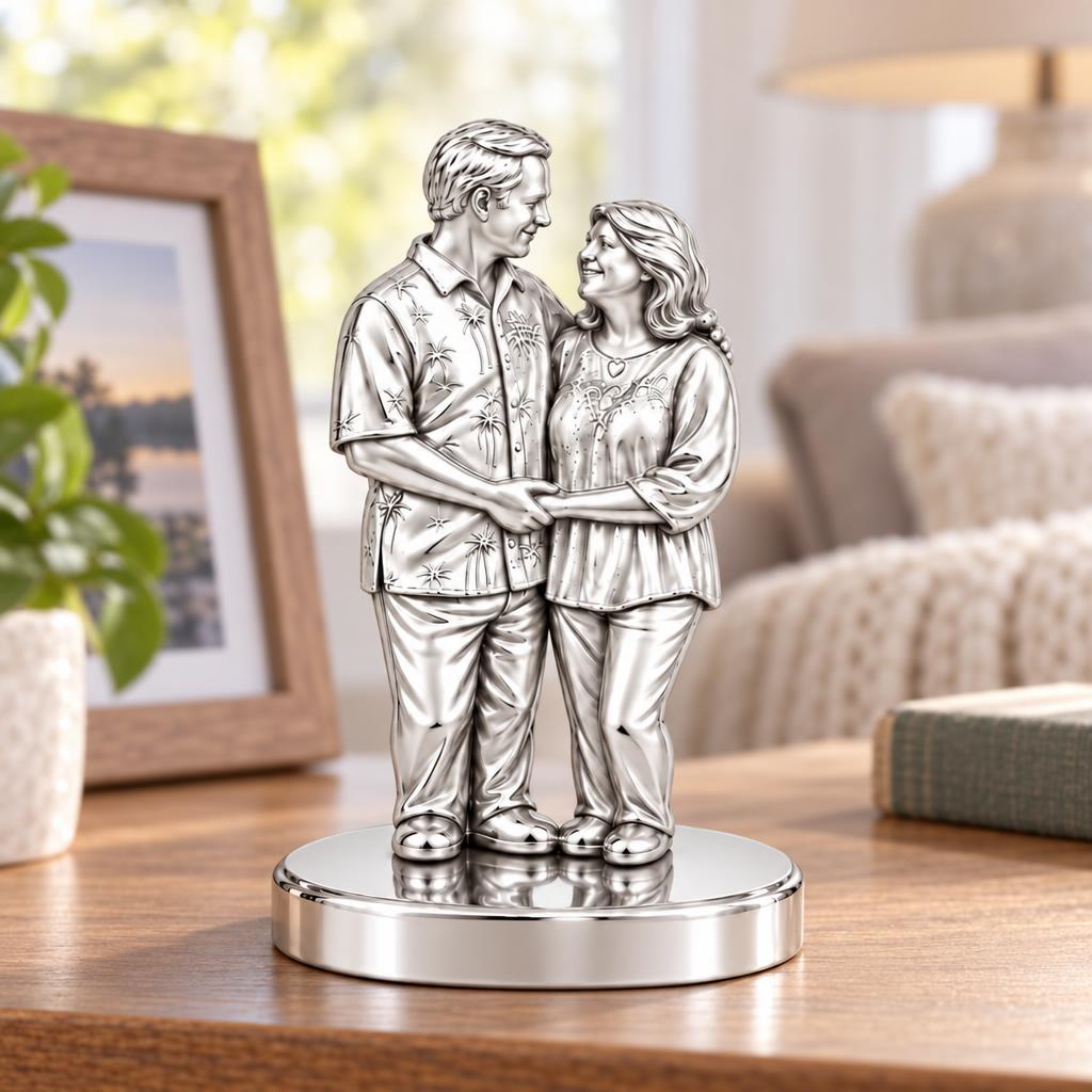 Eternal Couple Likeness Keepsake Plaque – worn / in use