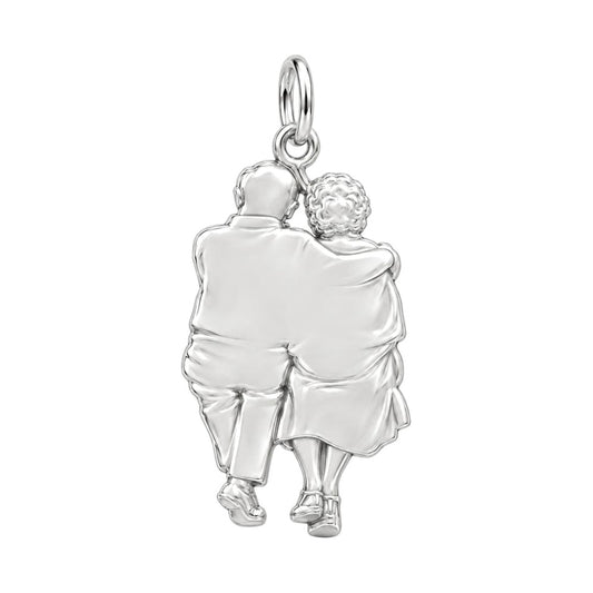 Eternal Couple Selfie Charm Bracelet – Personalized Couple Gift – back of the charm, engraving area
