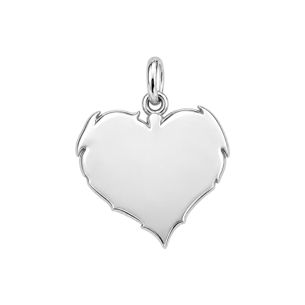 Eternal Devotion Heart Charm Bracelet – Personalized Couple Gift – back of the charm, engraving area