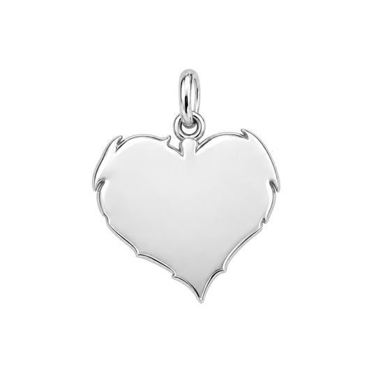 Eternal Devotion Heart Charm Bracelet – Personalized Couple Gift – back of the charm, engraving area