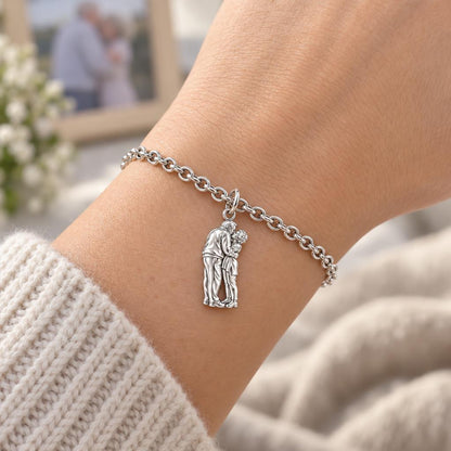 Eternal Embrace Photo Charm Bracelet Set – worn / in use