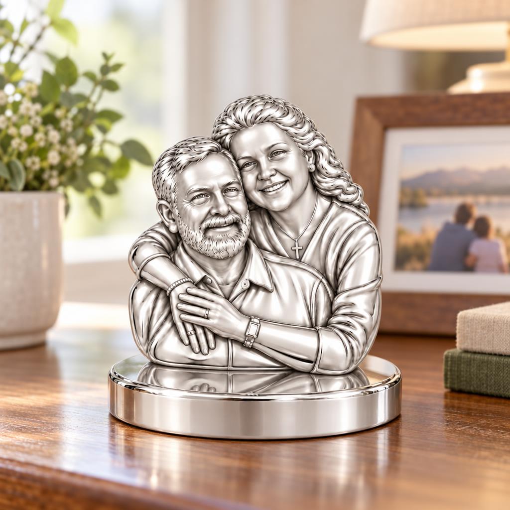 Eternal Embrace Photo Keepsake Plaque – worn / in use