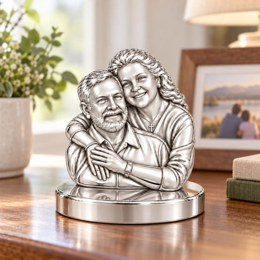 Eternal Embrace Photo Keepsake Plaque – worn / in use