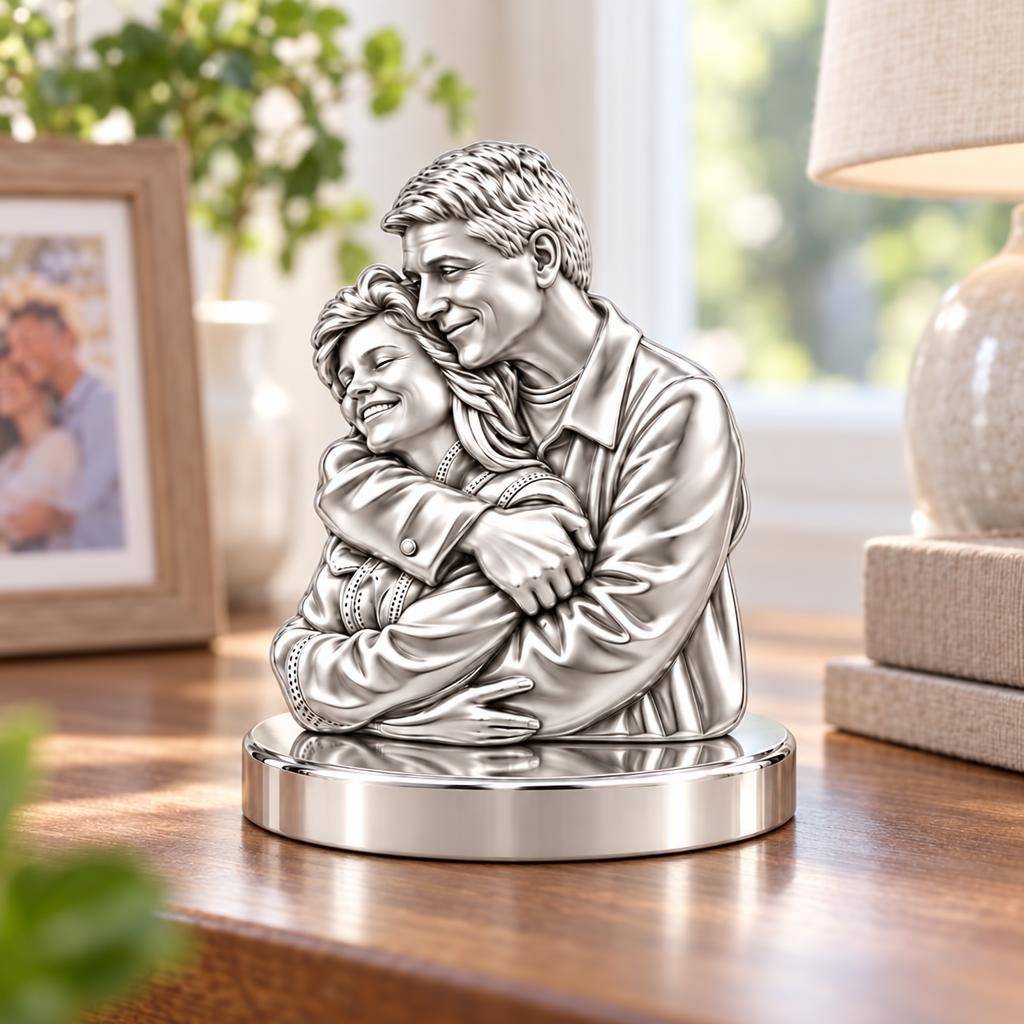 Eternal Embrace Photo Keepsake Plaque – worn / in use