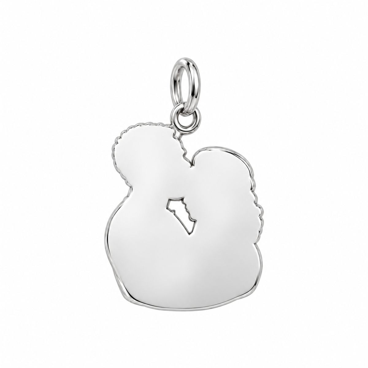 Eternal Forehead Kiss Charm Bracelet – Personalized Couple Gift – back of the charm, engraving area