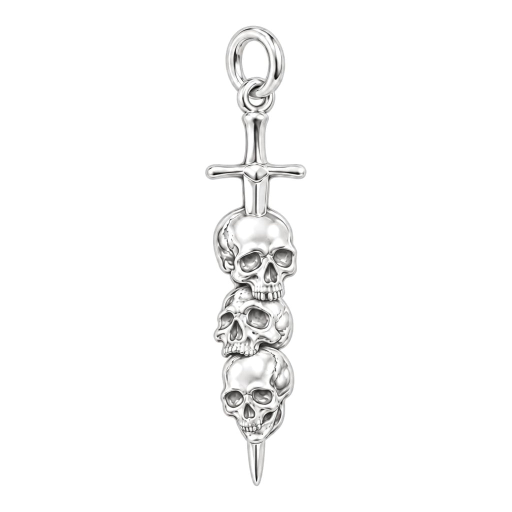 Eternal Guardian Sword Charm Bracelet – Personalized Son Gift – silver charm, front view