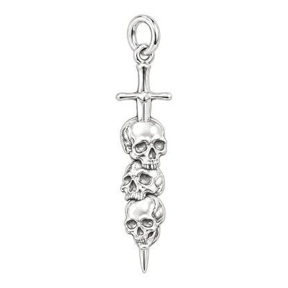 Eternal Guardian Sword Charm Bracelet – Personalized Son Gift – silver charm, front view