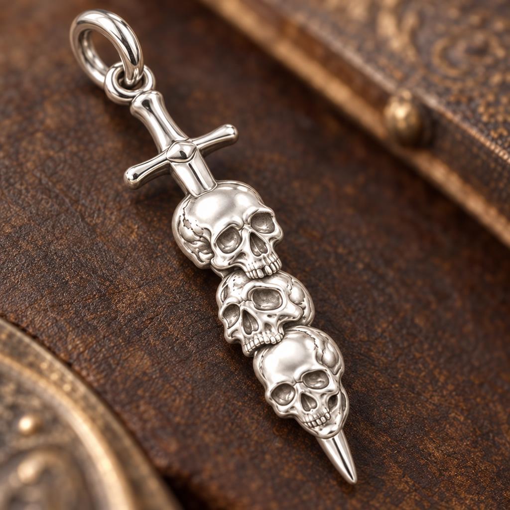 Eternal Guardian Sword Charm Bracelet – Personalized Son Gift – macro detail of the charm