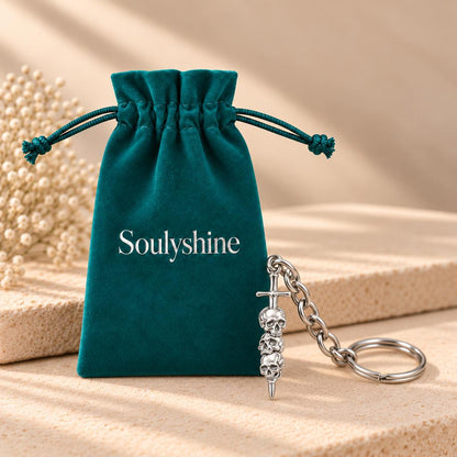 Eternal Guardian Sword Charm Keychain – Soulyshine velvet gift pouch