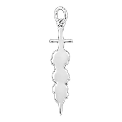 Eternal Guardian Sword Charm Necklace Set – back of the charm, engraving area