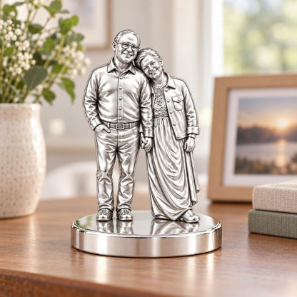 Eternal Hand in Hand Keepsake Plaque – worn / in use