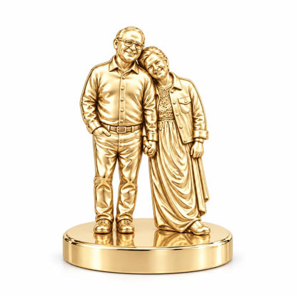 Eternal Hand in Hand Keepsake Plaque – 18K gold, front view