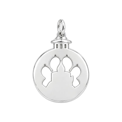 Eternal Light Pet Charm Bracelet – Personalized Dog Mom Gift – back of the charm, engraving area