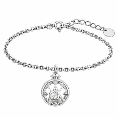 Eternal Light Pet Memorial Charm Bracelet Set – silver, front view
