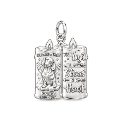 Eternal Light Remembrance Charm and Polyester Cord Bracelet Set