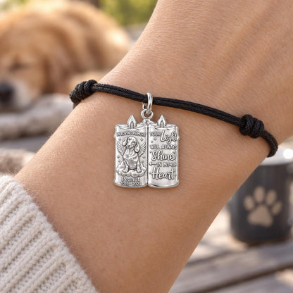 Eternal Light Remembrance Charm and Polyester Cord Bracelet Set