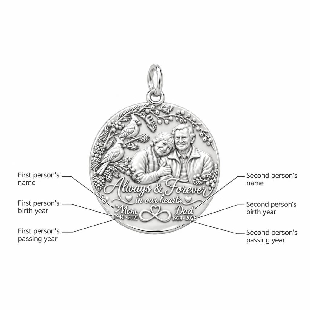 Eternal Love Cardinal Charm Bracelet – Personalized Couple Gift – personalization guide