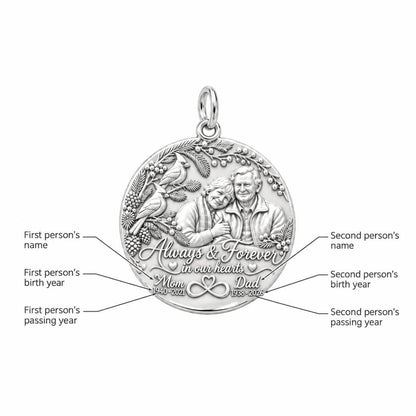 Eternal Love Cardinal Charm Bracelet – Personalized Couple Gift – personalization guide