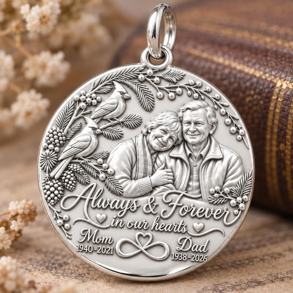 Eternal Love Cardinal Charm Bracelet – Personalized Couple Gift – macro detail of the charm