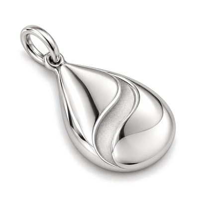 Eternal Memory Teardrop Charm — Silver Super Macro | charm-topics-remaining-444-2026-09-14 | topic-403