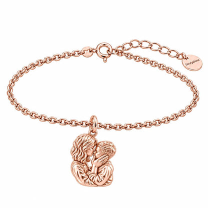 Eternal Motherhood Embrace Charm Bracelet Set – rose gold, front view