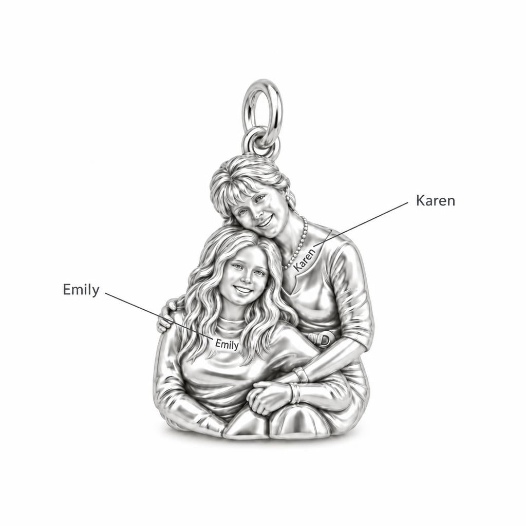 Eternal Motherhood Hug Charm Bracelet – Personalized Mom Gift – personalization guide