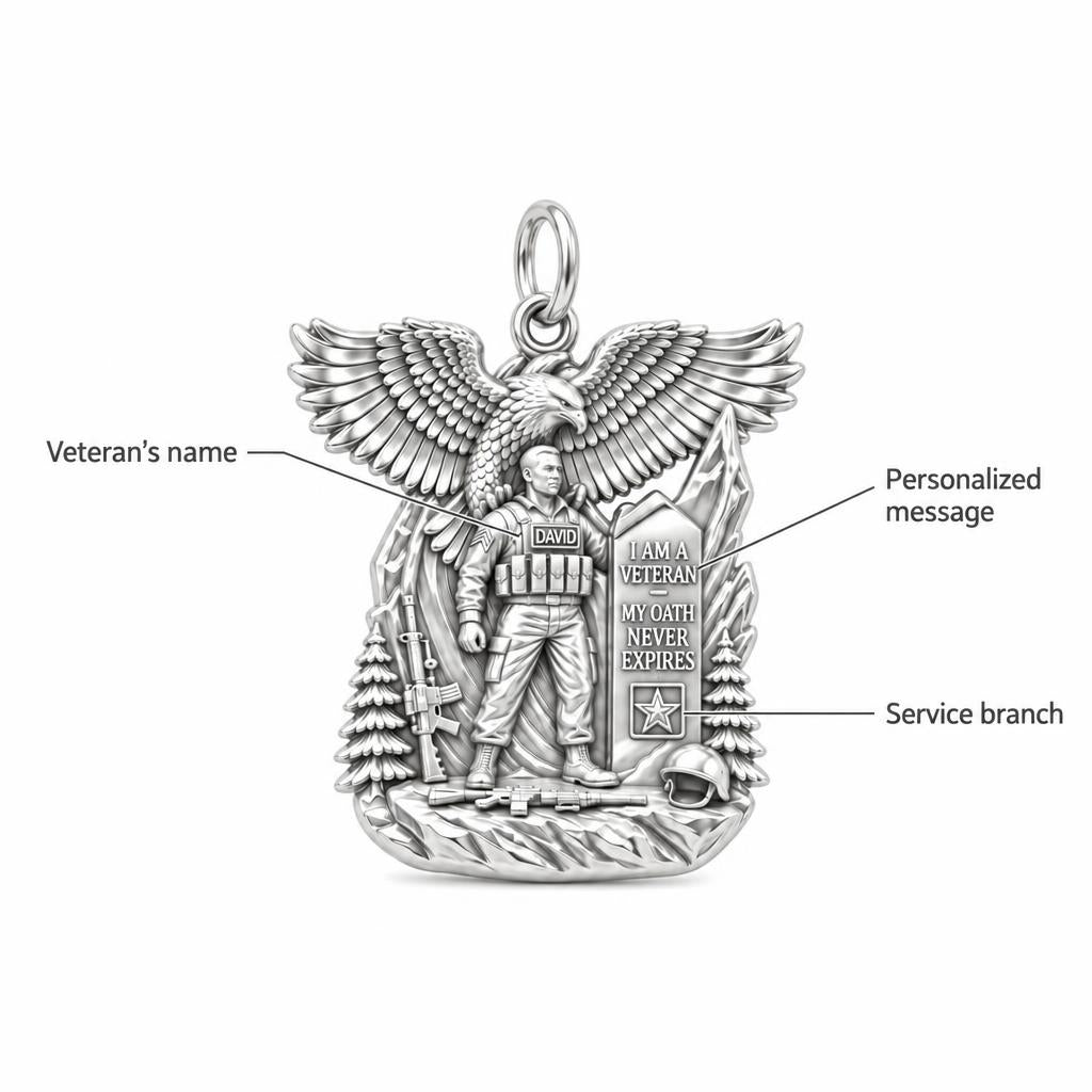 Eternal Oath Veteran Charm Bracelet – Personalized Veteran Gift – personalization guide
