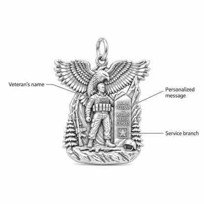 Eternal Oath Veteran Charm Bracelet – Personalized Veteran Gift – personalization guide