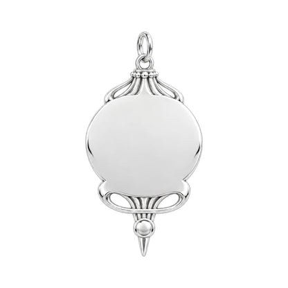 Eternal Ornament Memory Charm Bracelet – Personalized Mom Gift – back of the charm, engraving area