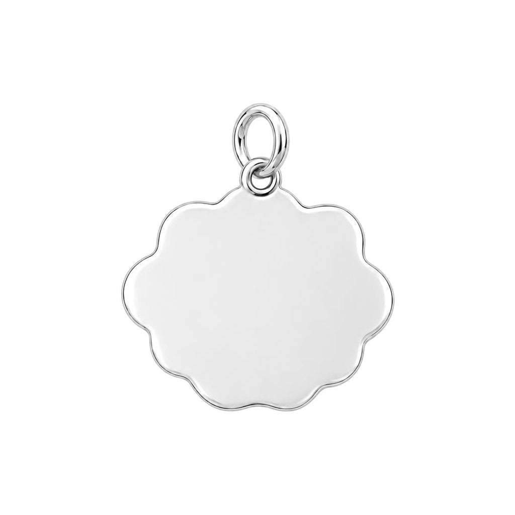 Eternal Paw Print Charm Bracelet – Personalized Dog Mom Gift – back of the charm, engraving area