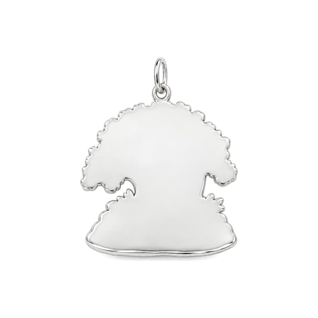 Eternal Presence Tree Charm Bracelet – Personalized Memorial Gift – back of the charm, engraving area