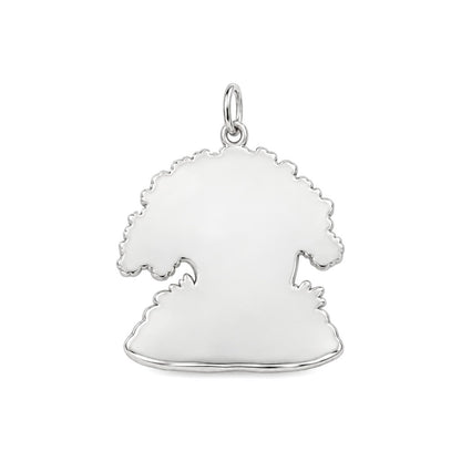 Eternal Presence Tree Charm Bracelet – Personalized Memorial Gift – back of the charm, engraving area
