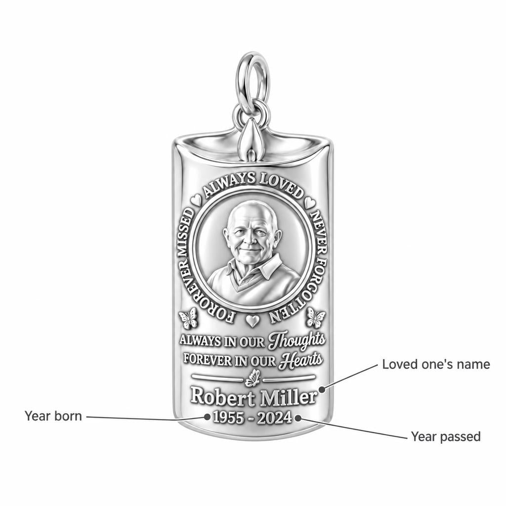 Eternal Remembrance Candle Charm Bracelet – Personalized Memorial Gift – personalization guide