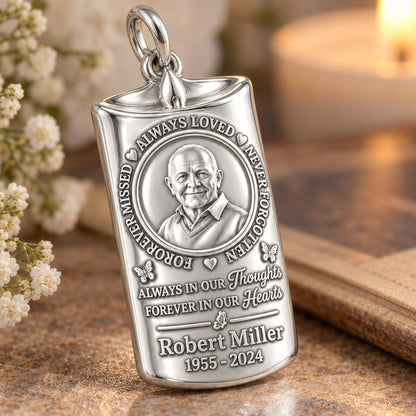 Eternal Remembrance Candle Charm Bracelet – Personalized Memorial Gift – macro detail of the charm