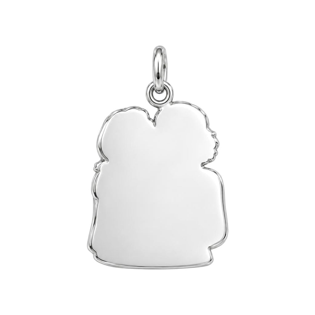 Eternal Soulmate Embrace Charm Bracelet Set – back of the charm, engraving area