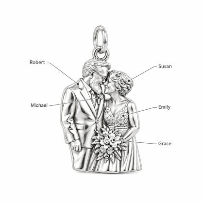 Eternal Wedding Vow Charm Bracelet – Personalized Couple Gift – personalization guide