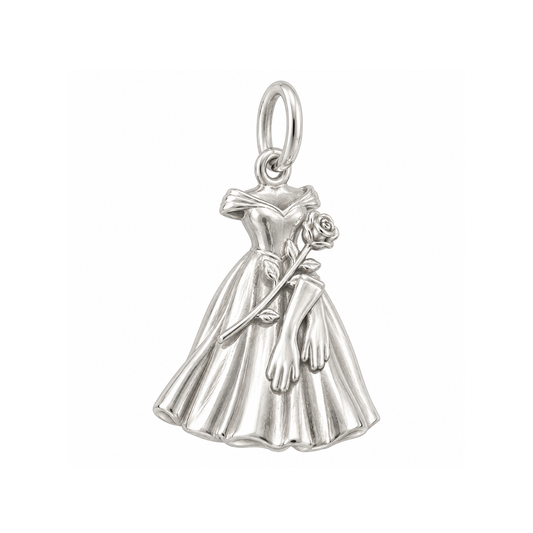 Evening Gown and Rose Charm — Silver — 50-works-silver-20260916-101
