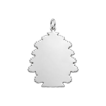 Evergreen Family Tree Charm Bracelet – Personalized Nana Gift – back of the charm, engraving area