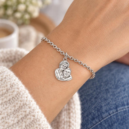 Everlasting Embrace Photo Charm Bracelet Set – worn / in use
