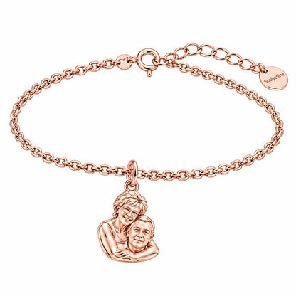 Everlasting Embrace Photo Charm Bracelet Set – rose gold, front view