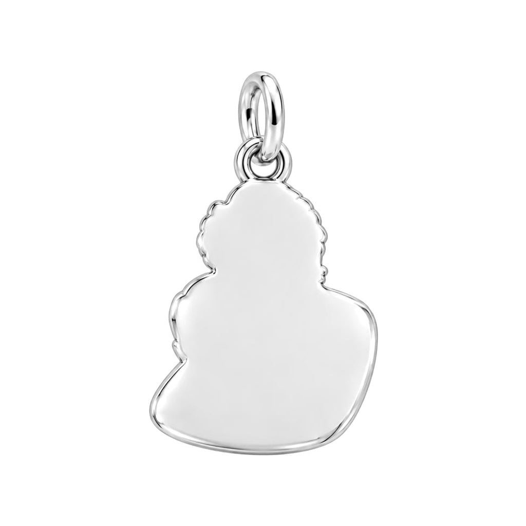 Everlasting Embrace Photo Charm Keychain – back of the charm, engraving area