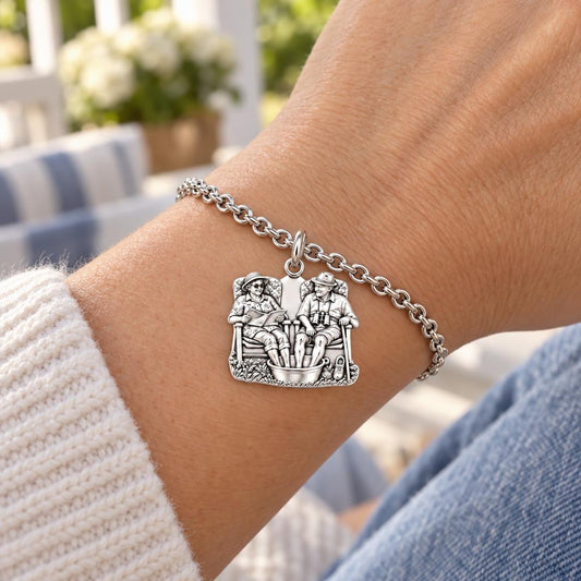 Everlasting Love Porch Chairs Charm Bracelet Set – worn / in use