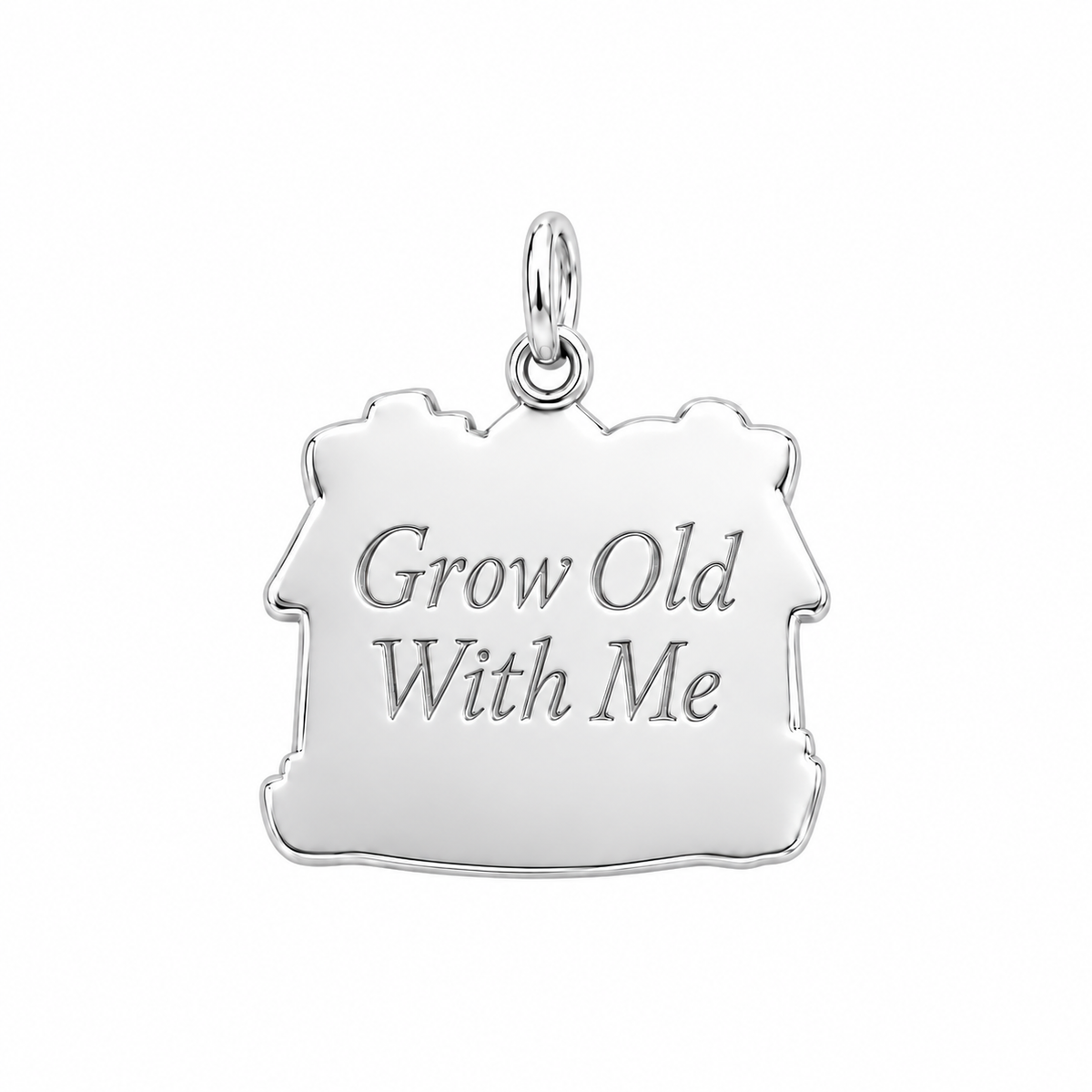 Everlasting Love Porch Chairs Charm Keychain – back of the charm, engraving area