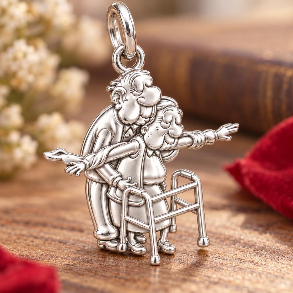 Everlasting Love Titanic Pose Charm and Polyester Cord Bracelet Set