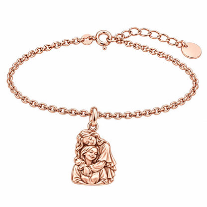 Everlasting Motherly Embrace Charm Bracelet Set – rose gold, front view