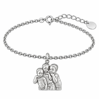 Everything Is On Fire Charm Bracelet Set – silver, front view