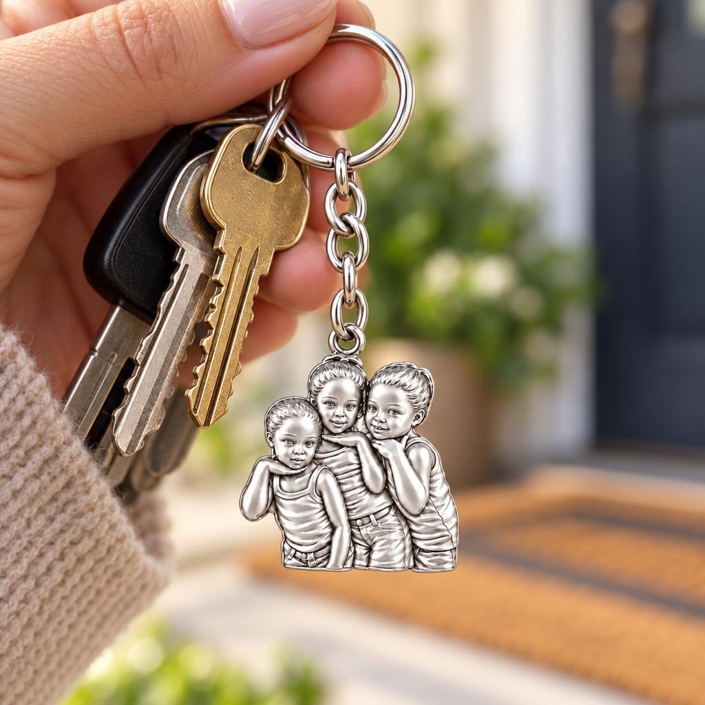 Everything Is On Fire Charm Keychain – worn / in use