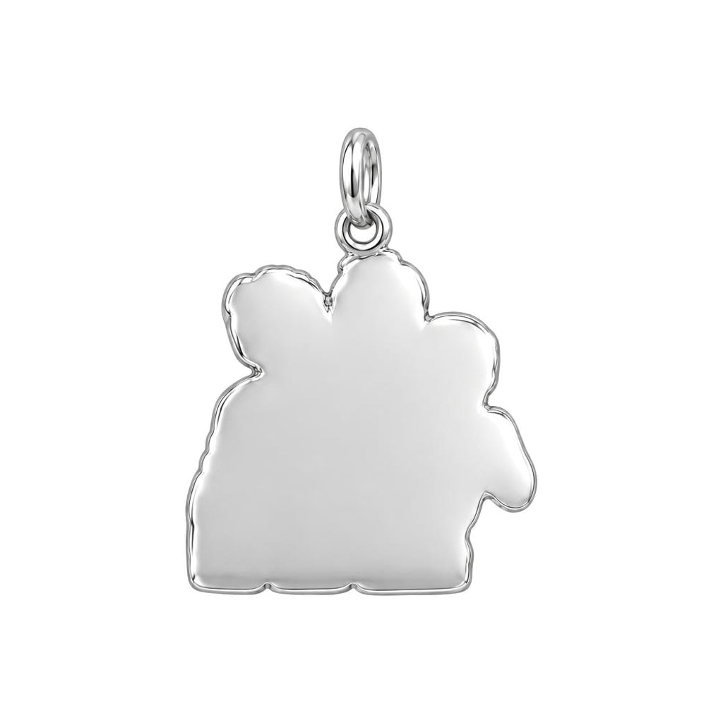 Everything Is On Fire Charm Necklace Set – back of the charm, engraving area