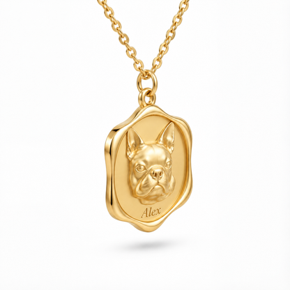 Precious Paw - Upload Pet Portrait Photo Necklace