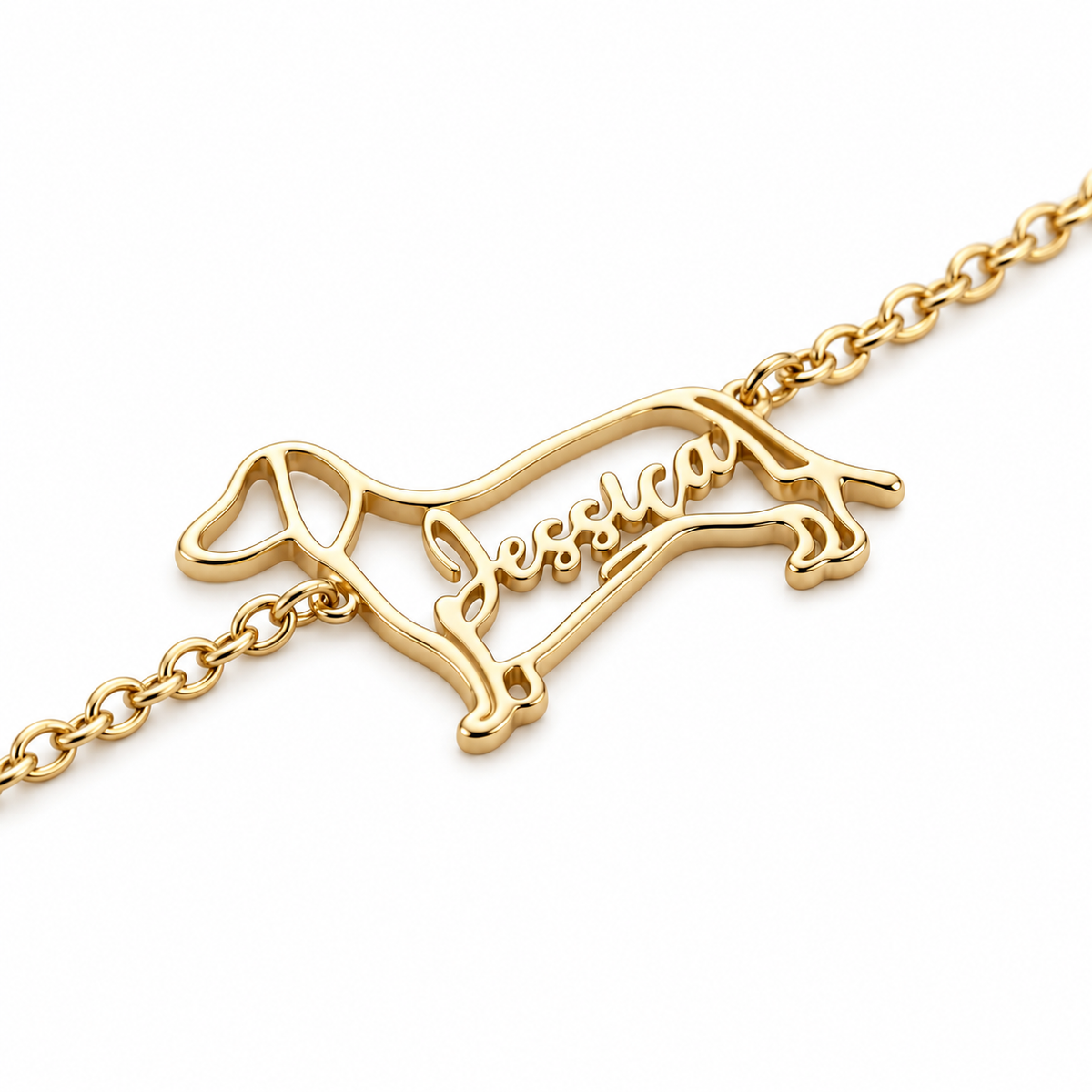 The Fine Line Dog Portrait - Handcrafted Bracelet